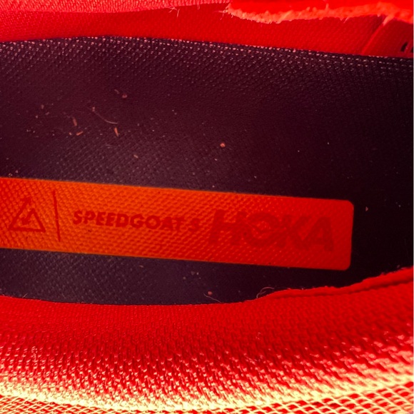 NWB 11.5 HOKA SPEEDGOAT 5 ORANGE-RED/YELLOW MENS - Picture 6 of 7